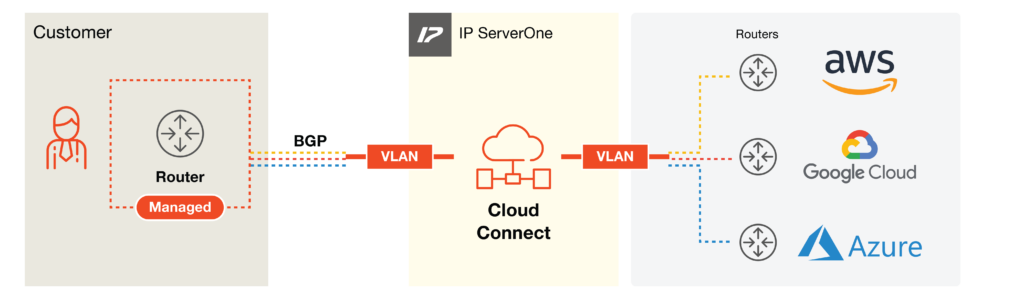 managed router service cloud connect ipserverone