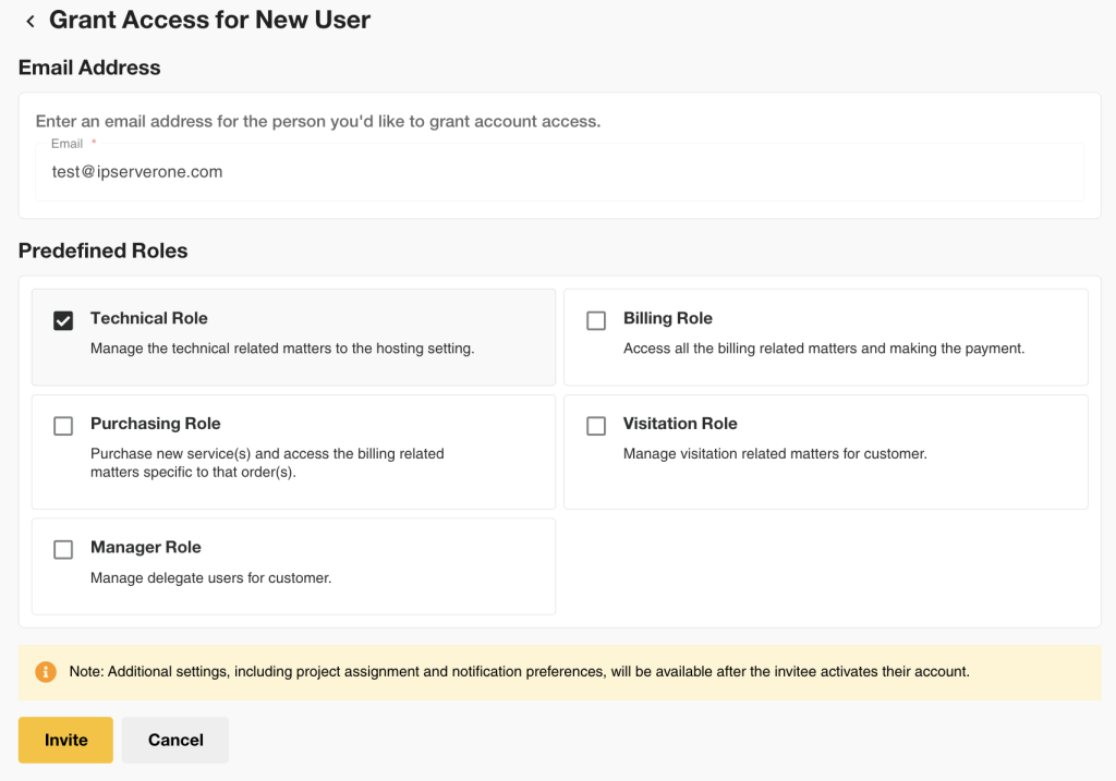 Delegate Access dashboard showing user roles and access management settings