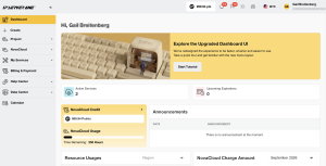 Portal navigation menu showing reorganized Projects Billing and Usage sections