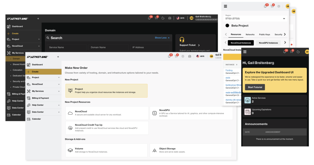 Redesigned portal interface showing a responsive desktop and mobile experience